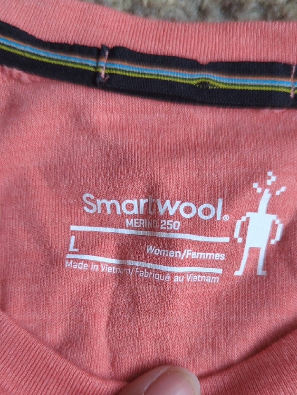 Smartwool Merino 250 Coral Long-Sleeve Crewneck Base layer Women's sz L NWOT - Picture 3 of 5